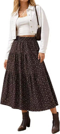 Tiered Floral Long Skirts