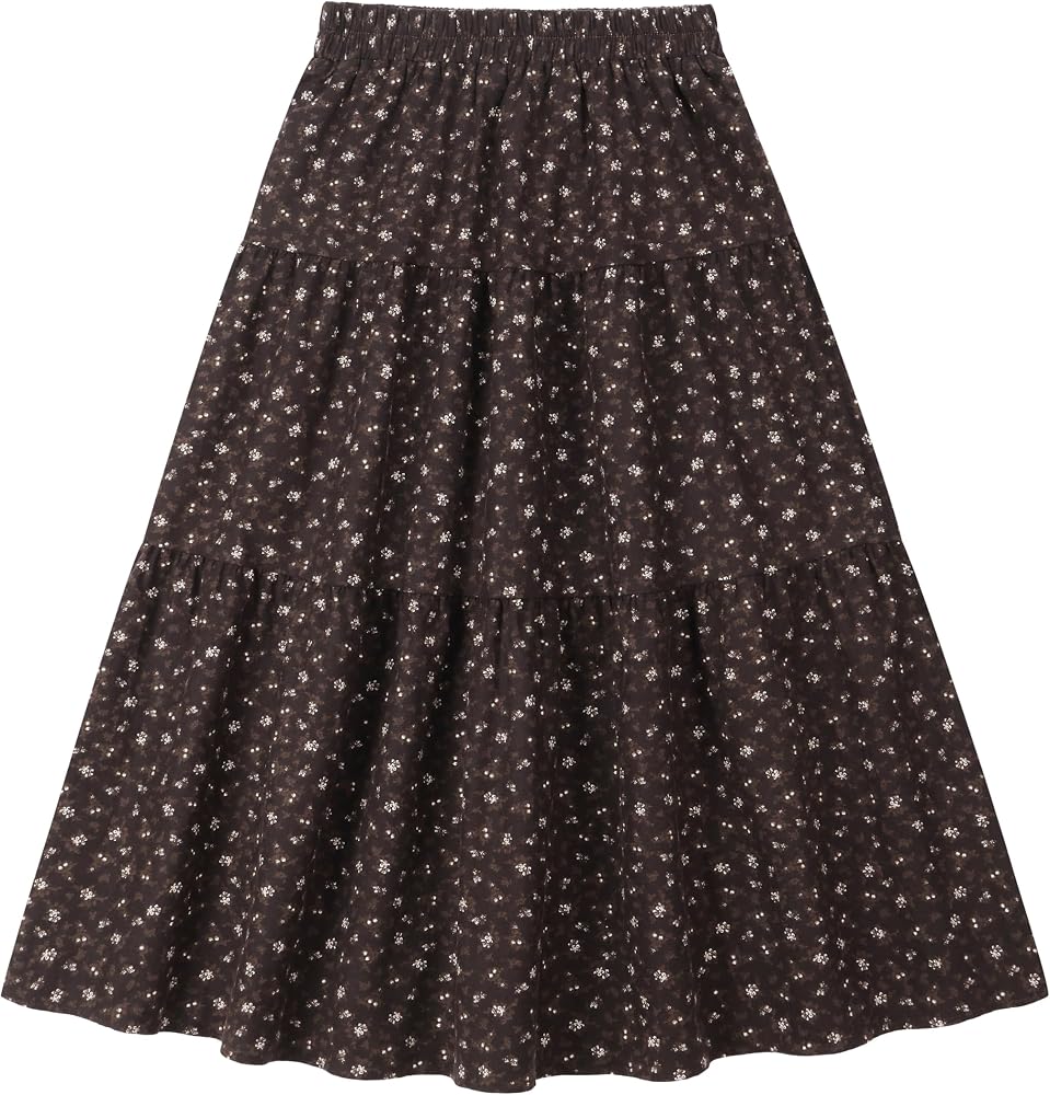 Tiered Floral Long Skirts
