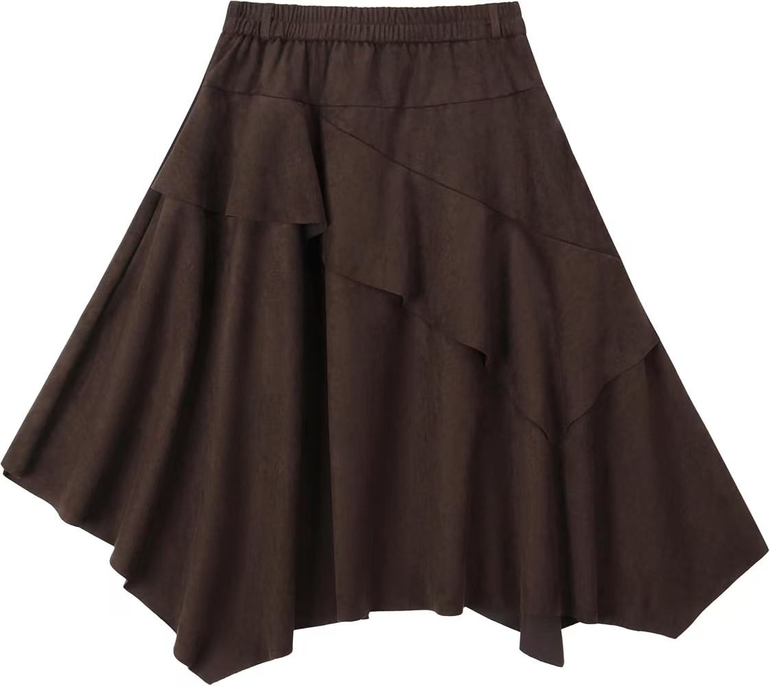 Ruffled Midi Skirt