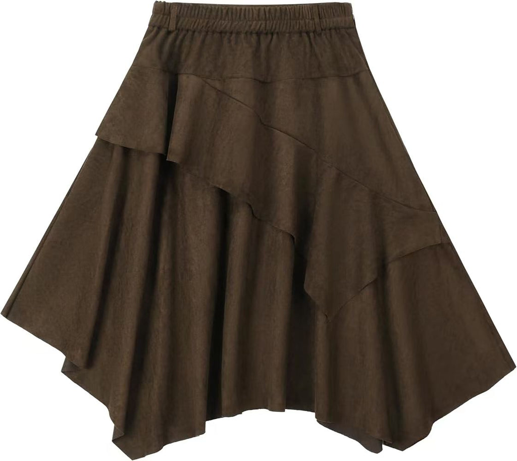 Ruffled Midi Skirt