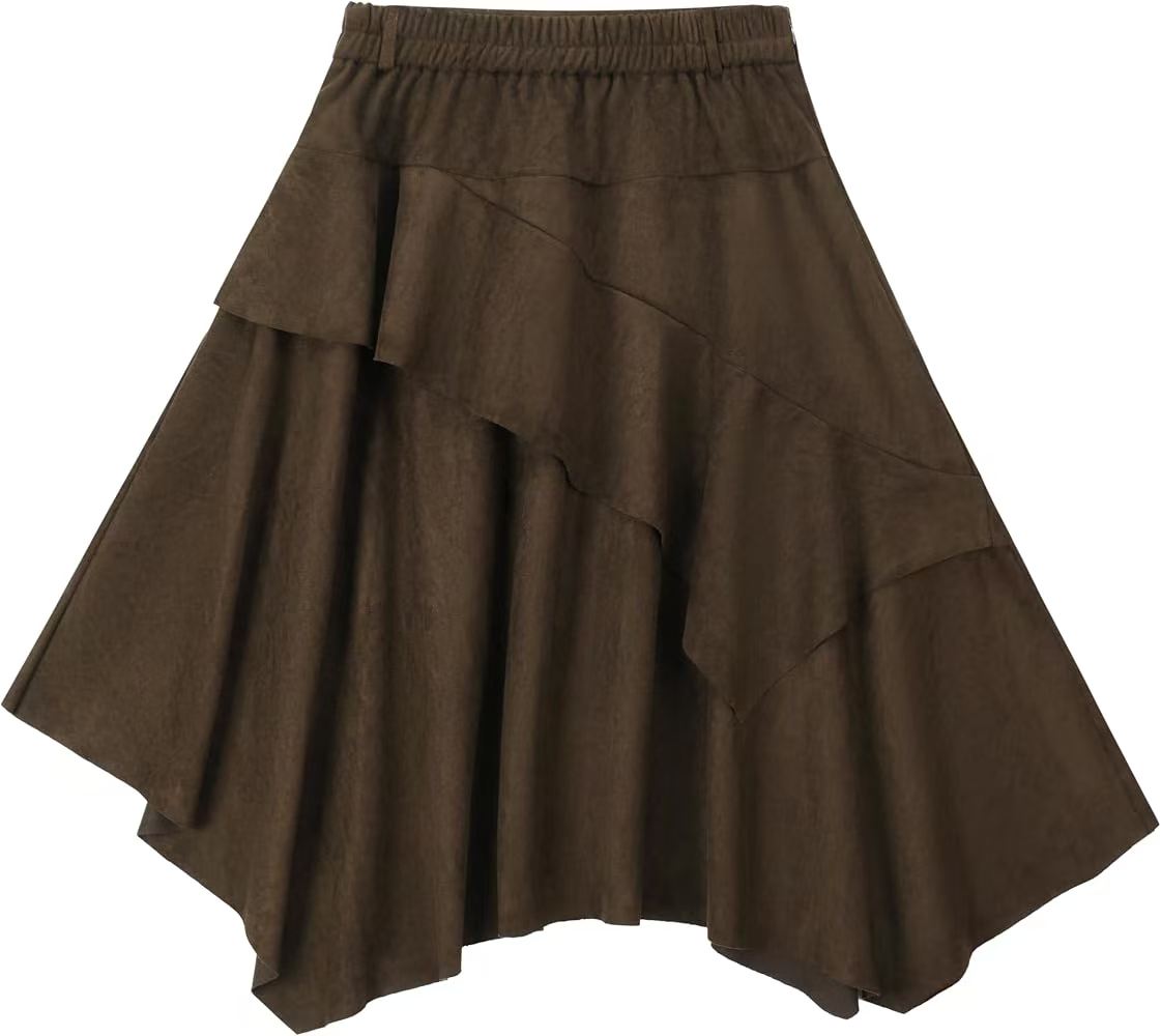 Ruffled Midi Skirt
