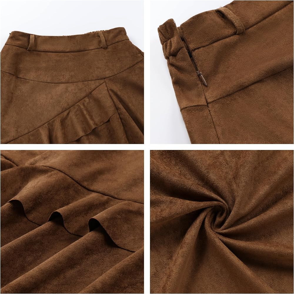 Ruffled Midi Skirt