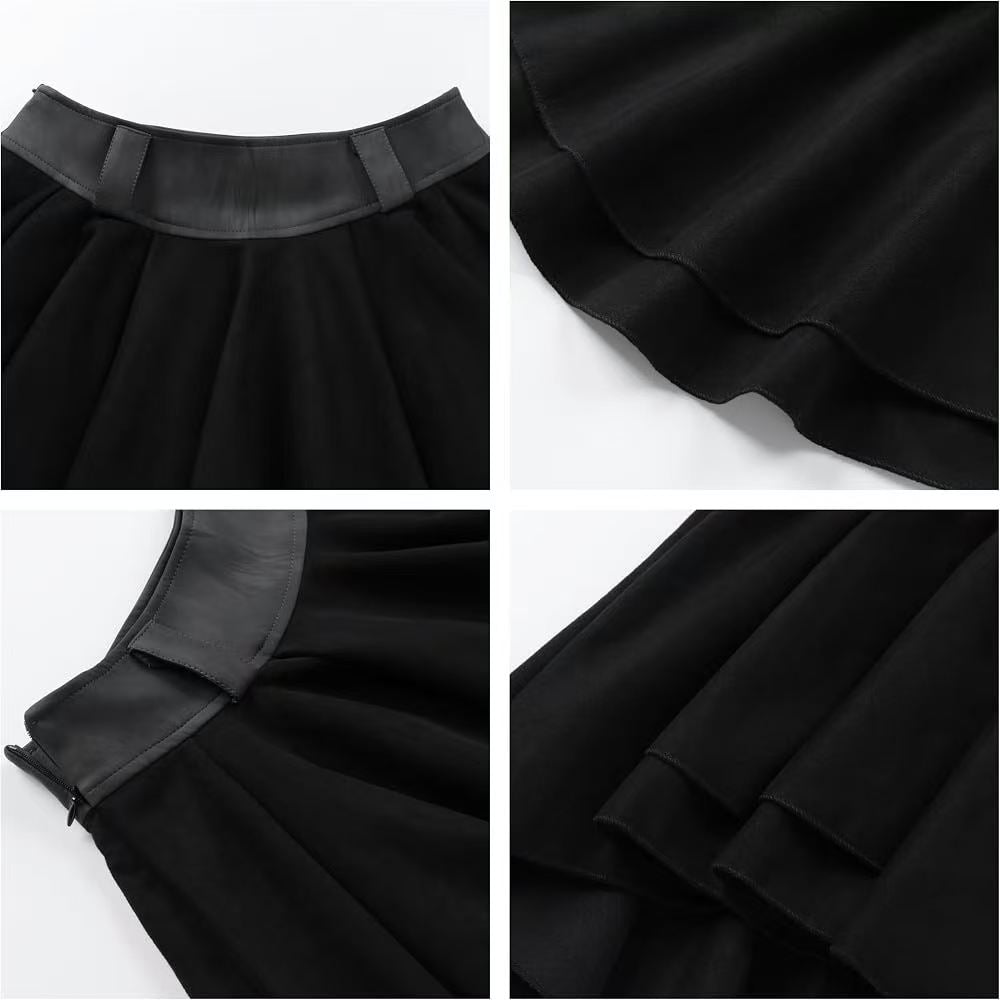 Faux Suede Mini Skirt
