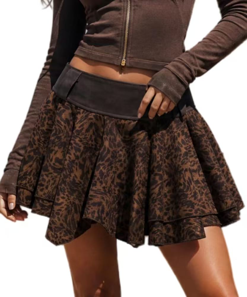 Faux Suede Mini Skirt