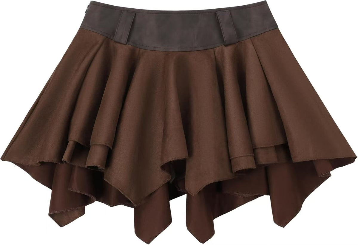 Faux Suede Mini Skirt