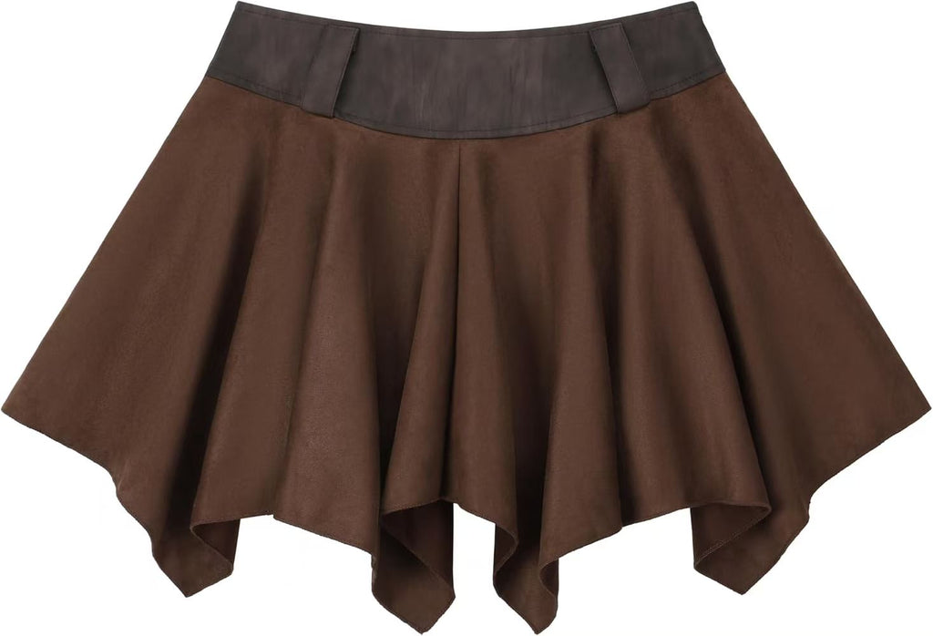 Faux Suede Mini Skirt