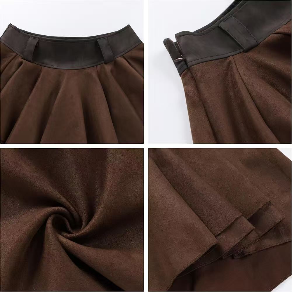 Faux Suede Mini Skirt