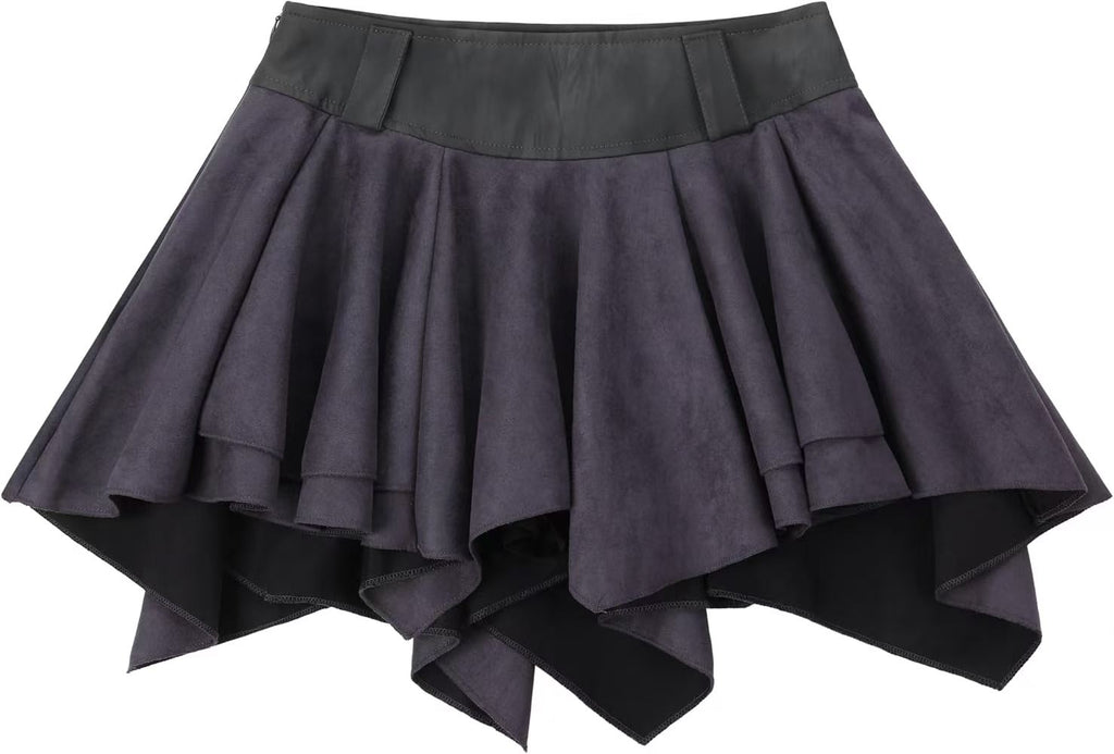 Faux Suede Mini Skirt
