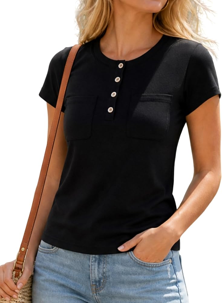 Casual Henley Tops